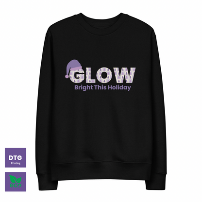 Glow bright, Unisex eco sweatshirt